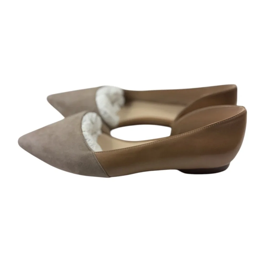 Cole Haan Amalia Skimmer Flats Maple Suede Leather D44011 Womens 10.5 B